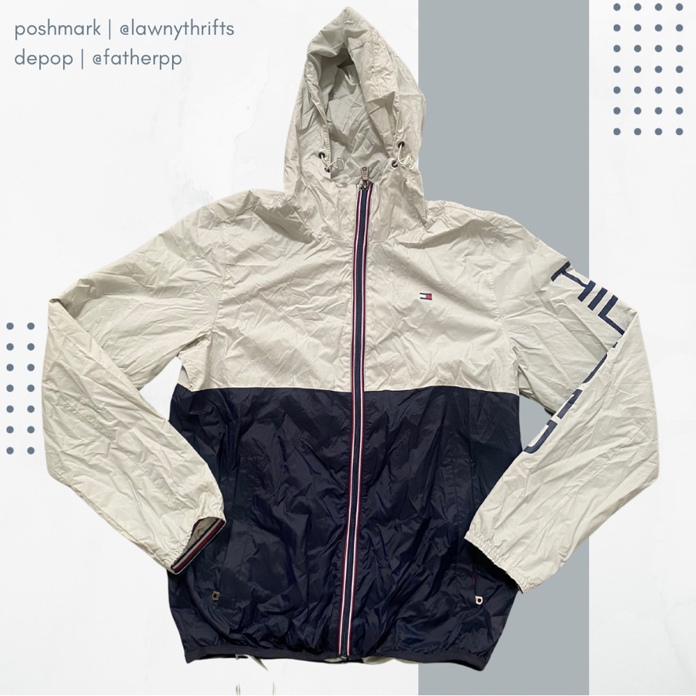 Tommy Jeans Lightweight Windbreaker Medium Navy and Beige
